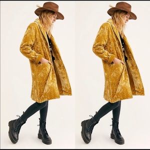 Free People Heart’s Desire Velvet Quilted Duster